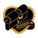 Schlossherz schwarz gold